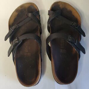 WOMENS BLACK MAYARI BIRKENSTOCK SANDALS SIZE 38